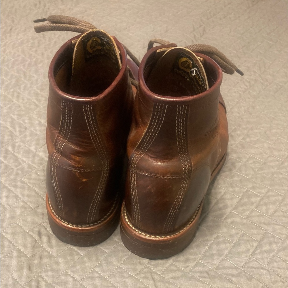 Men's Brown Leather Boots - Picture 4 of 5